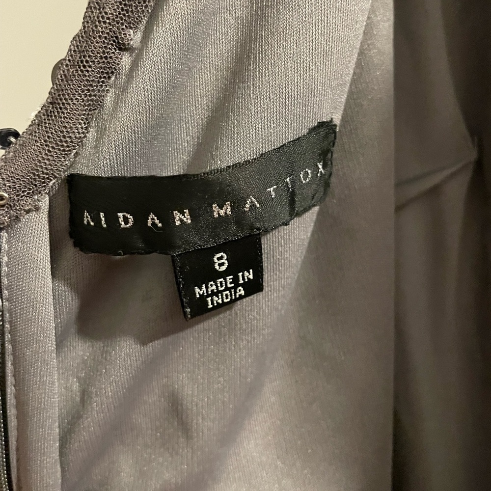 Aidan Mattox Silver Sequin Mini Dress - Picture 5 of 7